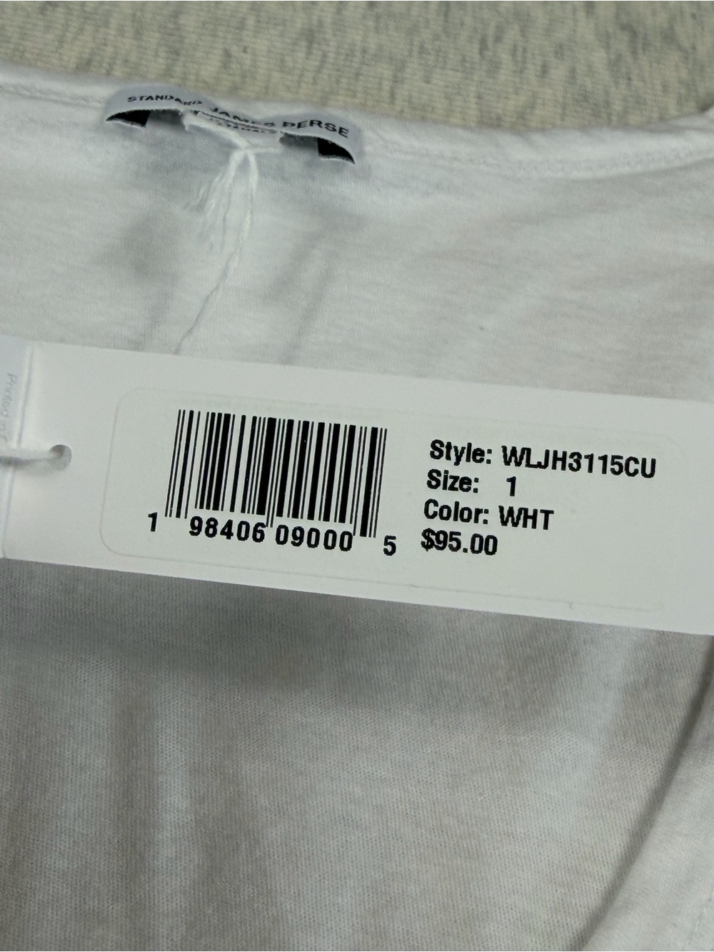 NWT James Perse Standard White Cotton Pocket Tank Top Size 1 (Small) - Picture 10 of 10